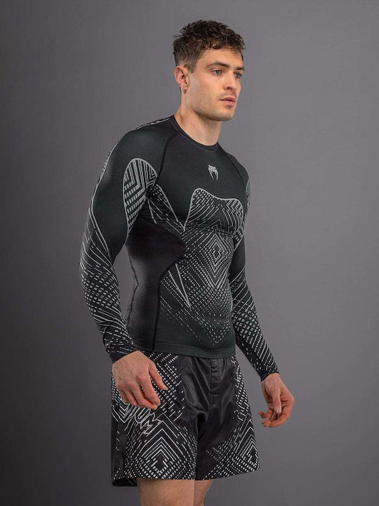 Venum Venum Männer Lange Ärmel Kampfkunst T-Shirt für Jiu-Jitsu Schwarz