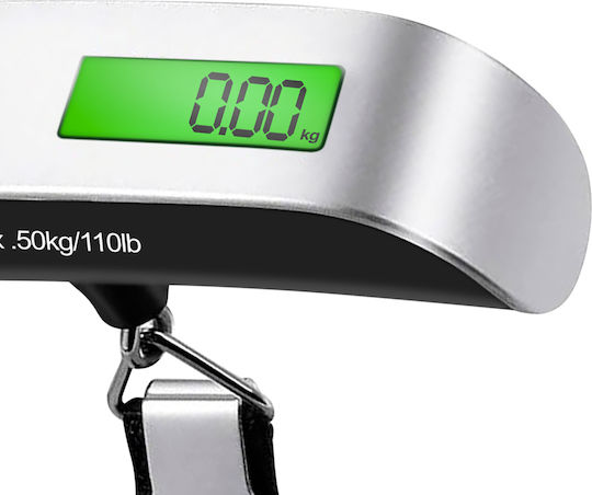 Avizar Gepäckwaage Maximale Belastung 50kg Temperaturensensor Schwarz Silber
