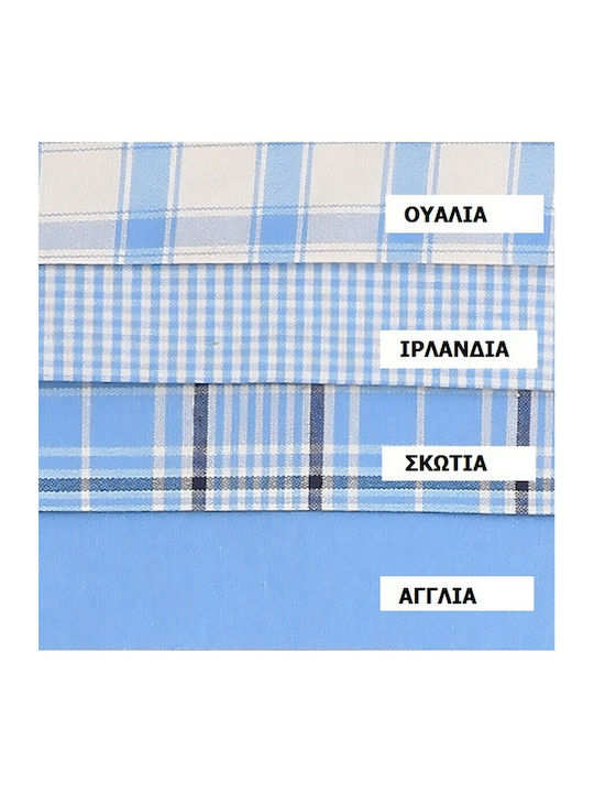 Viopros Ράνερ Σετ 2τμχ Σκωτία Γαλάζιο 45x140εκ.