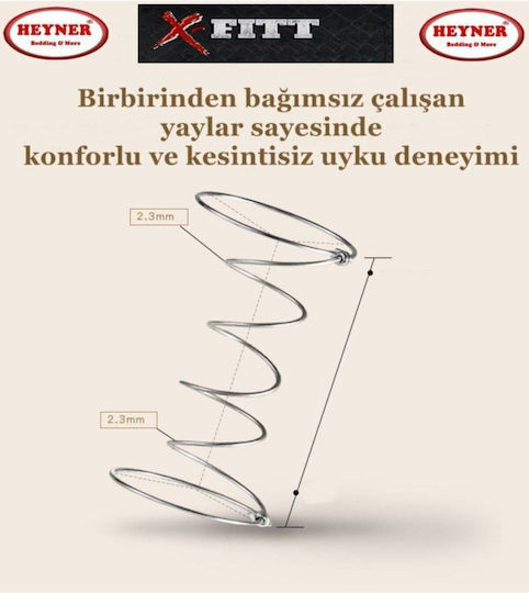 SteweHome King Size Orthopedic Mattress 190x190x20cm with Bonnel Springs