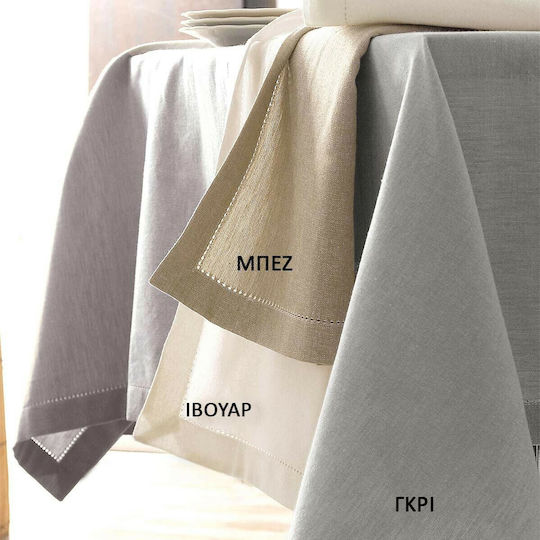 Rythmos Față de masă Din Bumbac Inez Alb 140x140cm
