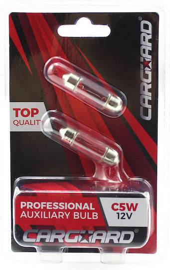 Крушка за автомобил C5w 35mm Фестун 12v 5w Комплект 2 бр Бяла светлина Baa102