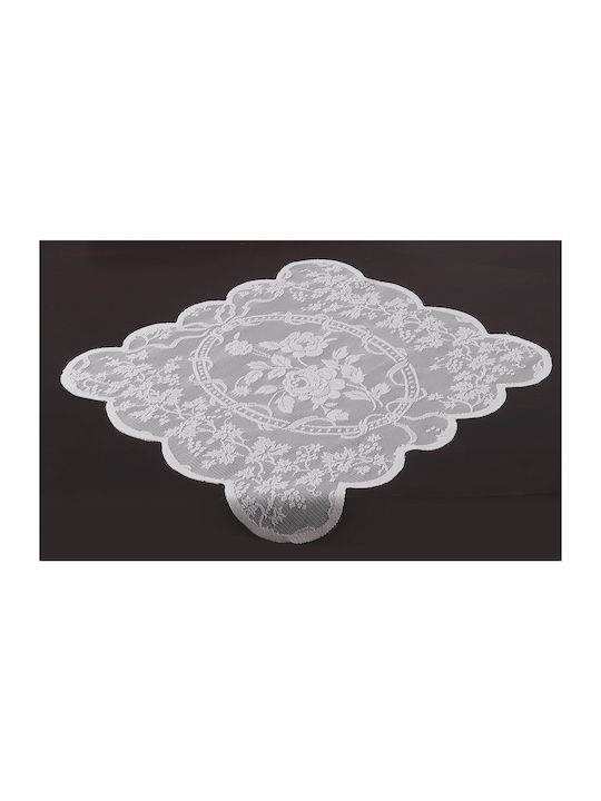 Mc Decor Καρέ Τραπεζομάντηλο με Δαντέλα 16504 Λευκό 40x40εκ.