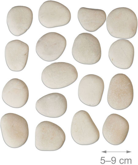 Decorative Stone Set Painting Relaxdays Light Gray 3 Kg Various Sizes 5x9 Cm