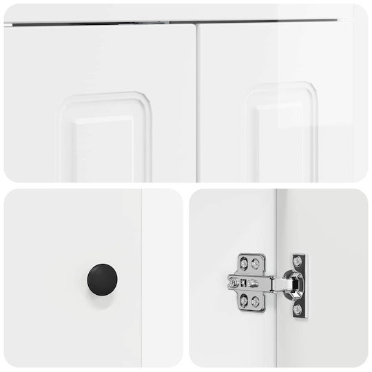 vidaXL Πάγκος χωρίς Νιπτήρα Μ78.5xΒ37.5xΥ81cm Λευκό