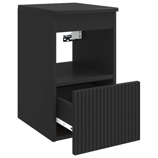 vidaXL Badezimmer Waschtisch-Einheit Ohne Waschbecken M30xB44.5xH50cm Schwarz