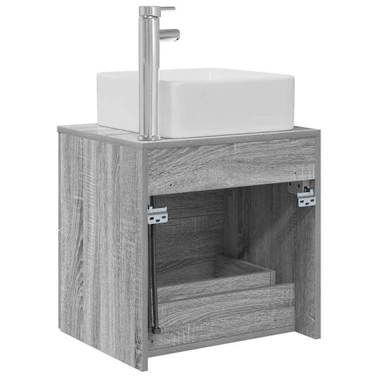vidaXL Bathroom Vanity Unit with Sink L53xW34.5xH63cm Gray Sonoma