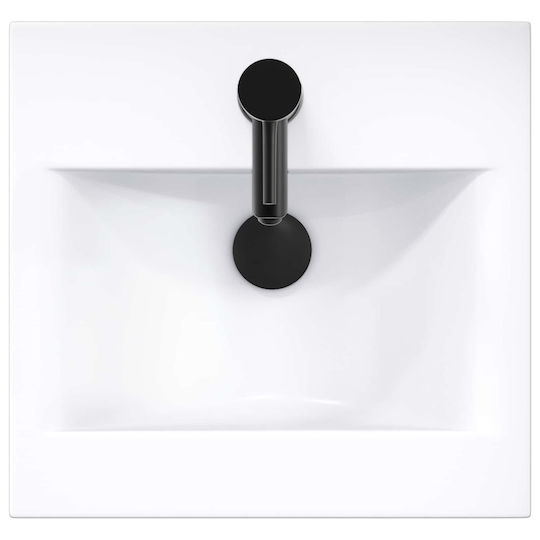 vidaXL Badezimmer Waschtisch-Einheit mit Waschbecken & Spiegel M42xB40xH84.5cm Braun