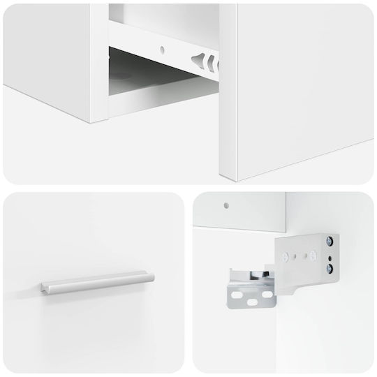 vidaXL Πάγκος με Νιπτήρα Μ49.5xΒ41xΥ63cm Λευκό