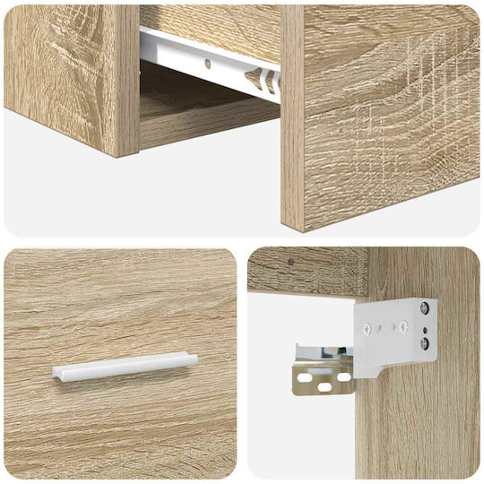 vidaXL Panglică cu Lavoar M49.5xA44.5xÎ66.5cm Stejar Sonoma