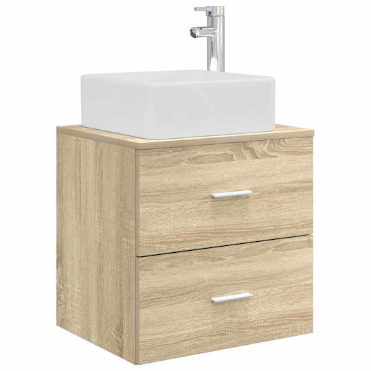 vidaXL Vanity Unit with Sink M53xD34.5xH63cm Sonoma Oak