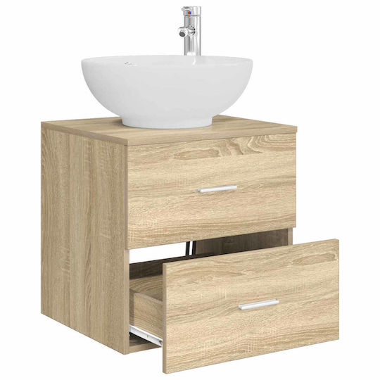 vidaXL Πάγκος με Νιπτήρα Μ49.5xΒ44.5xΥ66.5cm Δρύς Sonoma