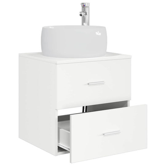 vidaXL Păg Bancă cu Lavoar M49.5xA44.5xÎ66cm Alb