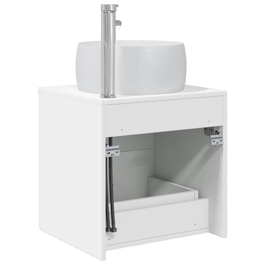 vidaXL Păg Bancă cu Lavoar M49.5xA44.5xÎ66cm Alb