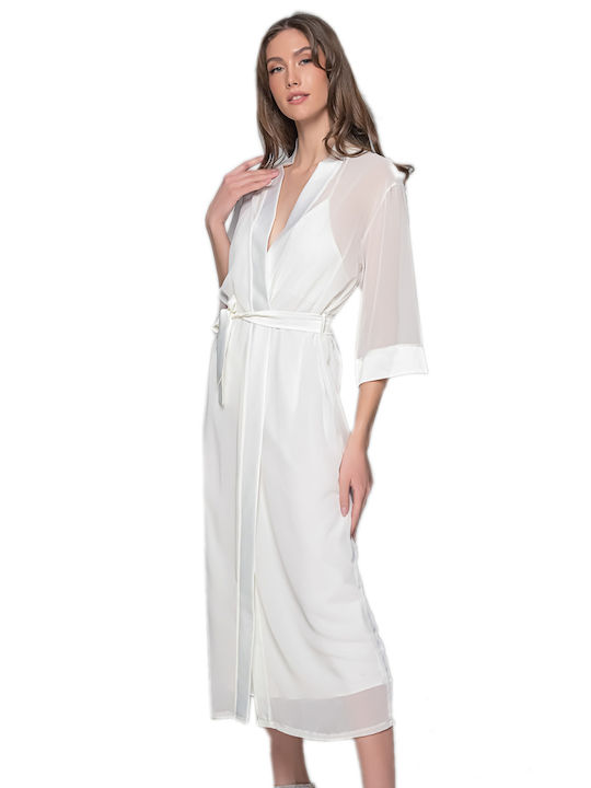 Milena by Paris Summer Bridal Women's Robe Ivory 005368-Ivory