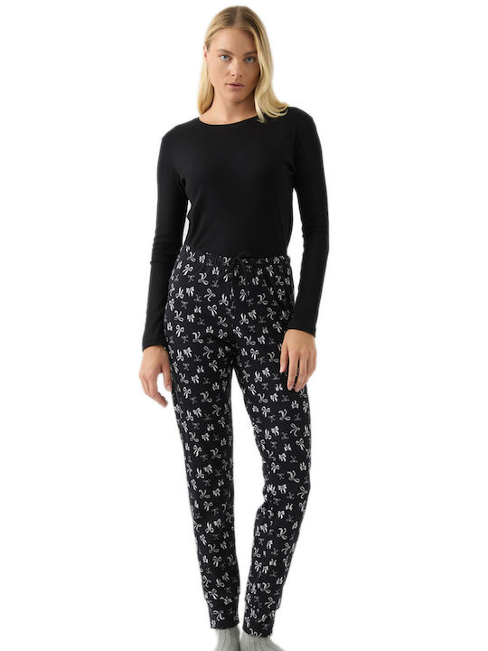 Minerva Pantaloni Pijamale pentru Femei Negru
