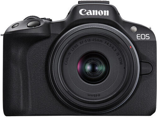Canon EOS R50 Travel Mirrorless Camera Kit (RF-S 18-45mm f/4.5-6.3 IS STM) Black