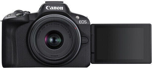 Canon EOS R50 Travel Mirrorless Camera Kit (RF-S 18-45mm f/4.5-6.3 IS STM) Black