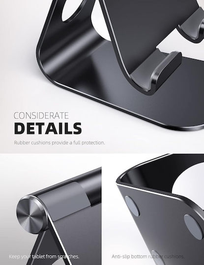 Lamicall Tablet Phone Stand Adjustable Angle High Stability Compatible Devices 10-33 Cm Gray