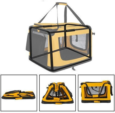 Geantă Pentru Transport Câine / Pisică Până La 25kg Galbenă L60xL44xÎ42cm