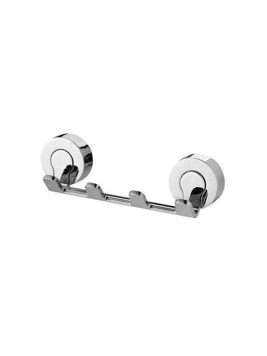 Bisk Metallischer Badezimmerhaken mit Schrauben in Silber