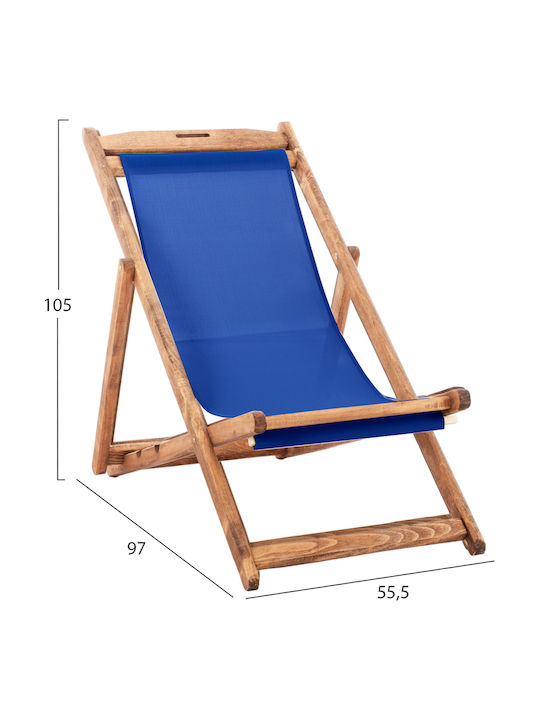 Gartenstühle Hölzernes Λημνος Blau 55.5x97x82cm