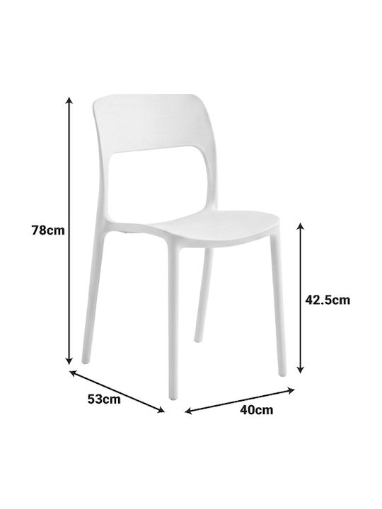 Outdoor Chair Polypropylene Zanna Dark Green 40x53x78cm