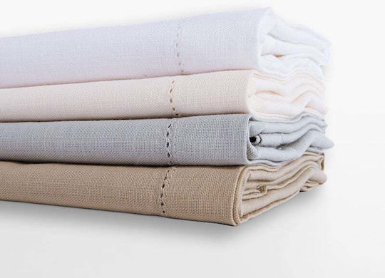 Nef-Nef Homeware Cotton Tablecloth Steady Ecru 180x180cm