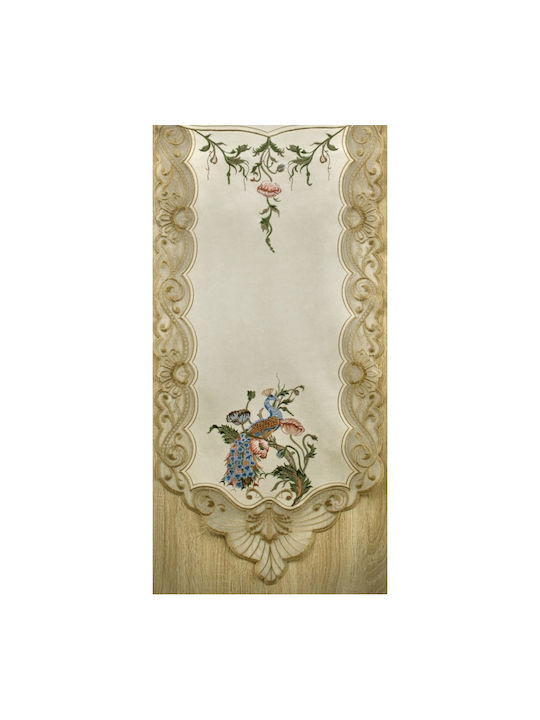 F&L F&L Ecru Tischdecke 29x65cm