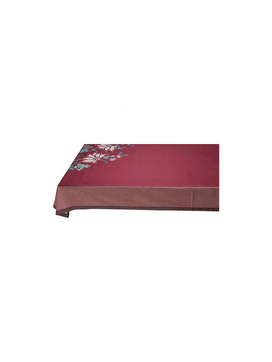 PiP Studio Checkered Cotton Flower Festival Red 100x100cm