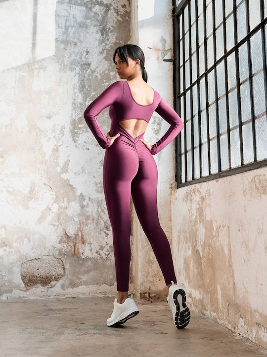 Women's Burgundy Jumpsuit