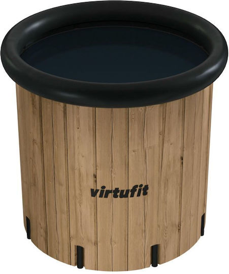 Virtufit Ледена Вана Xxl 375 Литра Имитиращо Дърво Аксесоари