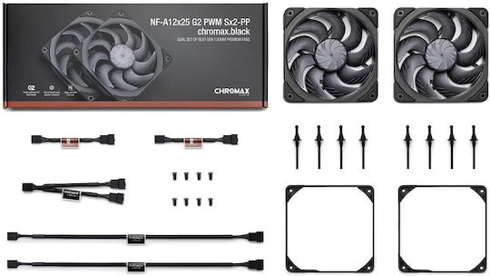 Noctua NF-A12x25 G2 PWM S Case Fan 120mm Without LED Lighting 2pcs
