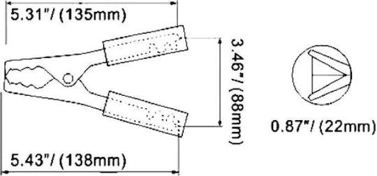 Krokodilklemmen 300a 138mm 01.113.0075 4Stück