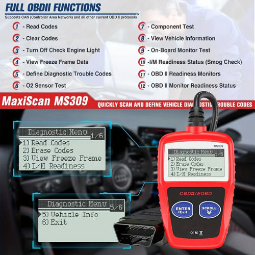 Autel Ms309 OBDII EOBD Scanner Ενισχυμένη Ανίχνευση Σφαλμάτων