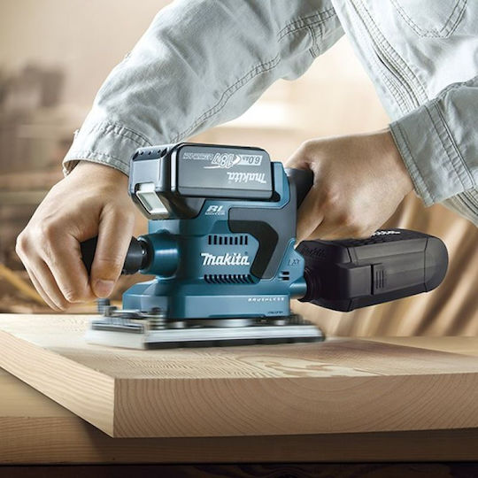 Makita DBO380RTJ Παλμικό Τριβείο 18V 2x5Ah με Ρύθμιση Ταχύτητας και με Σύστημα Αναρρόφησης