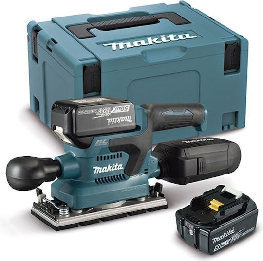 Makita DBO380RTJ Παλμικό Τριβείο 18V 2x5Ah με Ρύθμιση Ταχύτητας και με Σύστημα Αναρρόφησης