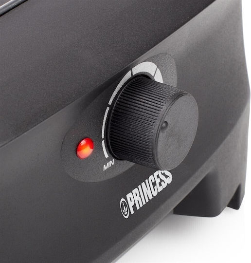 Princess Tabletop Electric Grill Raclette Grill and Smooth Plate 1200W with Adjustable Thermostat 42cmx21cmcm