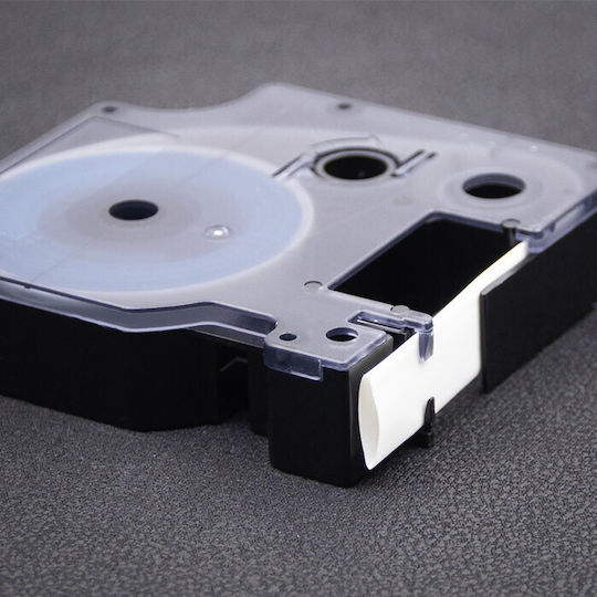 Qoltec Ταινία Ετικετογράφου 1m x 12mm σε Λευκό Χρώμα Συμβατή με Dymo D1