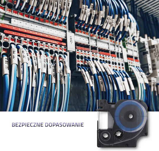 Qoltec Ταινία Ετικετογράφου 1m x 12mm σε Λευκό Χρώμα Συμβατή με Dymo D1