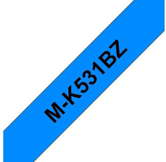 Brother Ταινία Ετικετογράφου 8m x 12mm σε Μπλε Χρώμα Συμβατή με Brother M