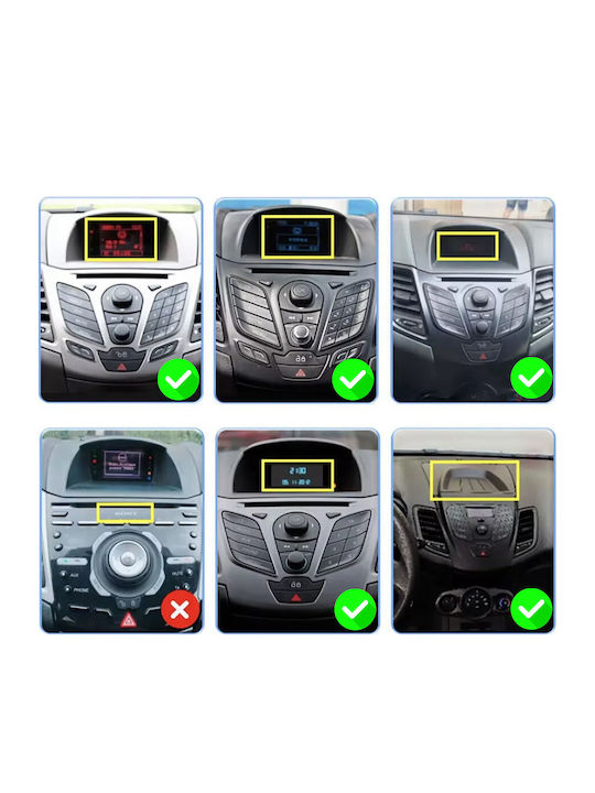 Carmedia Ηχοσύστημα Αυτοκινήτου για Ford Fiesta 2008-2018 (Bluetooth/USB/WiFi/GPS/Apple-Carplay/Android-Auto) με Οθόνη Αφής 9"