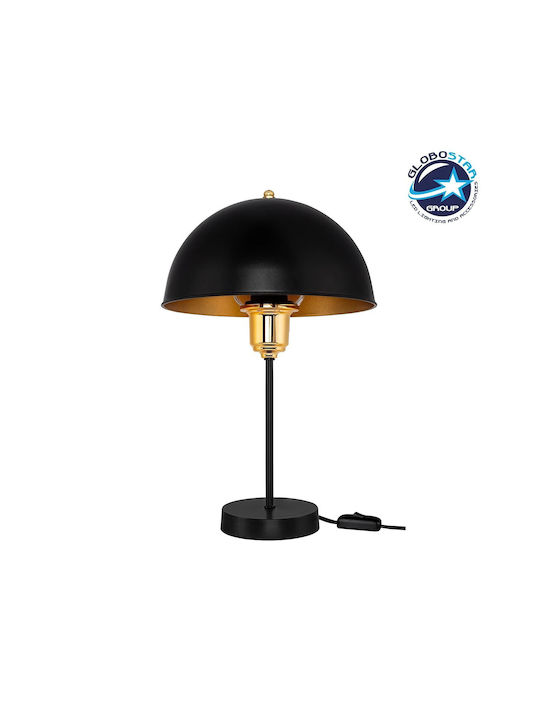 GloboStar GAZETA Plastic Vintage Table Lamp for Socket E27 with Black Shade and Base