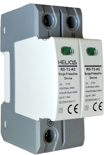 Helios Panel Lightning Protection Type T2 Bipolar Maximum Discharge Current 7kA