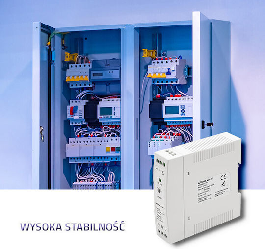 Qoltec DIN-Schienen-Netzteil mit Ausgang 24V und Leistung 24W 1A