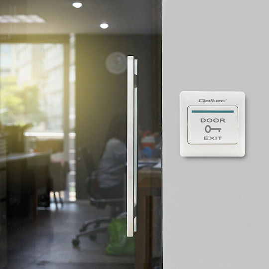 Qoltec Exit Button White