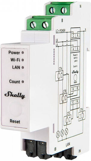 Shelly Pro 3em Instrument de Măsură Panou Electric Analogic Monofazat Matter, Shelly