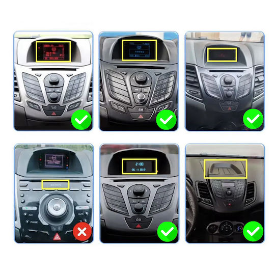 Carmedia Ηχοσύστημα Αυτοκινήτου για Ford Fiesta 2008-2018 (Bluetooth/USB/WiFi/GPS/Apple-Carplay/Android-Auto) με Οθόνη Αφής 12.3"