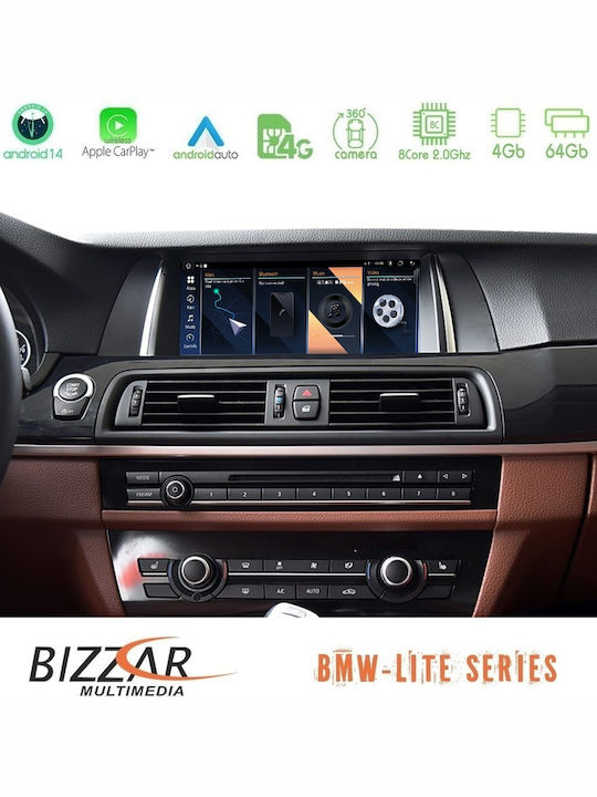Bizzar Car Audio System for BMW Series 5 Bluetooth USB AUX WiFi GPS Apple CarPlay Android Auto with 5" Touch Screen