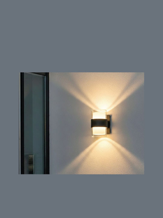 Inlight Athabasca Wall-Mounted Outdoor LED Light 8W with Adjustable White Light 12x12cm